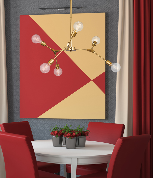 폰트 6등 (블랙/로즈골드/골드) 식탁전등