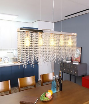 엘리 크리스탈 5등 식탁등